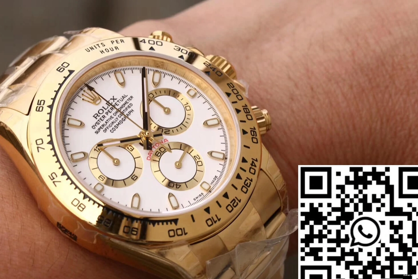 Gold M116508-0001 Rolex Factory Dial Cosmograph White Yellow JH Daytona 0131